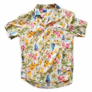 Old Navy Multicolor Tropical Print Shirt